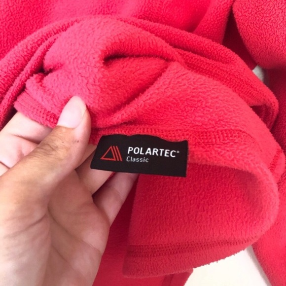 The North Face Red Fleece Half Zip Polartec Sweater - Picture 8 of 13